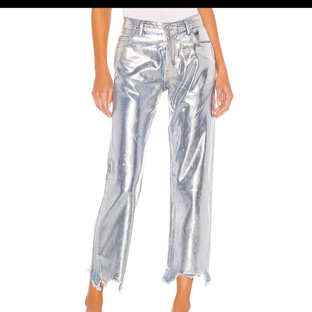 Free People Maggie Foil Jeans